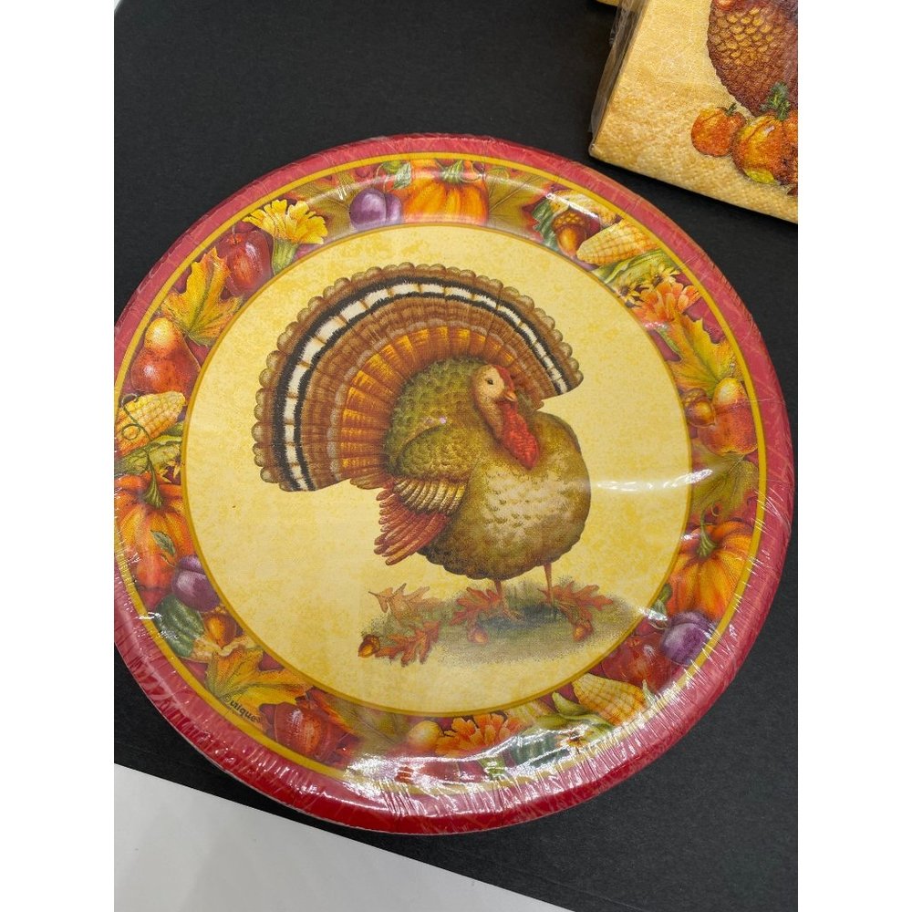 Thanksgiving Dessert plates Napkins Holiday Set #2